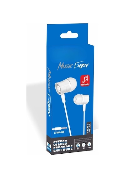 Yetty Stereo Kablolu Kulaklık 1.2m Beyaz Yk-01b