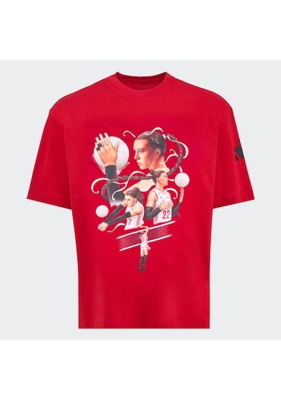Red Adidas Erkek Günlük T-shirt Filenin Sultanları Kn2494 Kırmızı