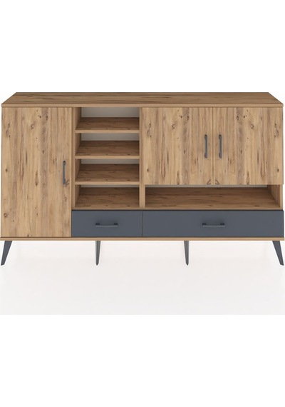 Arges Konsol 8 Raflı 2 Çekmeceli 3 Kapaklı 176x30x99 Çam-çam/antrasit Atlas Çam/antrasıt - Atlas Çam Arges Konsol 8 Raflı 2 Çekmeceli 3 Kapaklı 176x30x99 Çam-çam/antrasit Atlas Çam/antrasıt - Atlas Çam