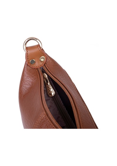 Nas Bag Kadın Mini Omuz Ve Çapraz Çanta Örgülü Askılı En: 23 Cm , Boy: 14 Cm Taba Victoria