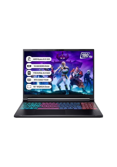 Acer Nitro 16S NH.QXUEY.001 Ryzen AI 9 365 16 GB 1 TB SSD RTX5060 16" WQXGA Free Dos Dizüstü Bilgisayar