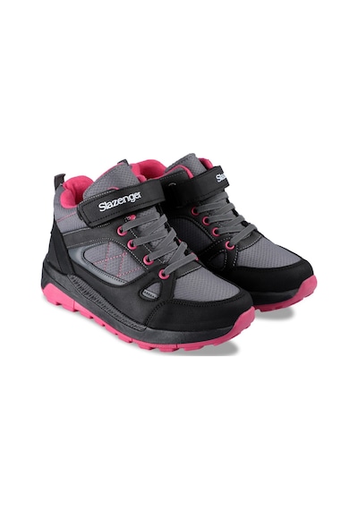 Slazenger KESHA Çocuk Cırt Cırtlı Siyah - Fuşya Bot