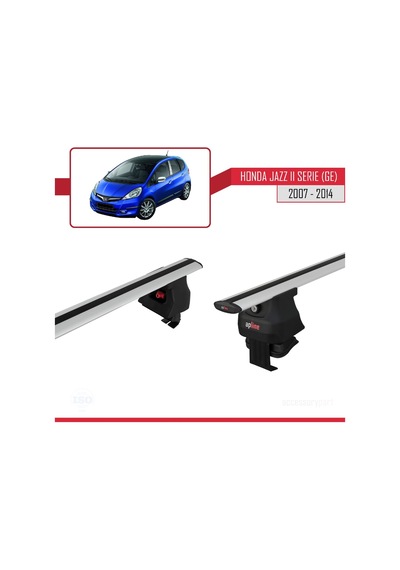 Honda Jazz Iı Serie / Fit Ge 2007-2014 Arası İle Uyumlu Ace-4 Ara Atkı Tavan Barı Gri