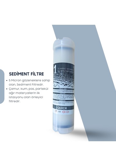 Kapalı Kasa Su Arıtma Cihazı 12 Inç 3 Lü Inline Ön Filtre Seti