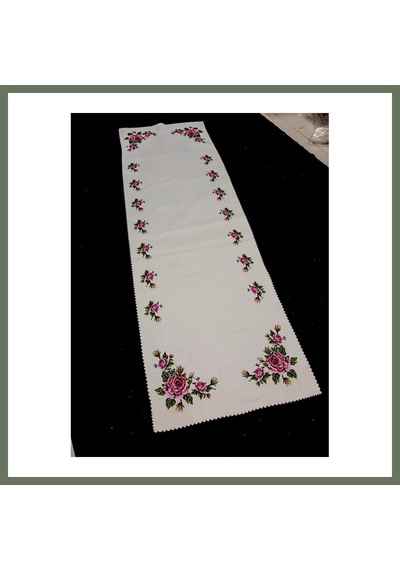 Bezos Kanaviçe Runner Dijital Baskılı 40x140cm Bezos1 Çok Renkli