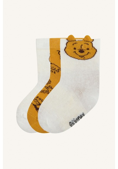 Defacto Disney Winnie The Pooh Kulak Detaylı Dikişsiz 3lü Pamuklu Çorap Kız Bebek I1661a5nskr1 Çok Renkli-kr1