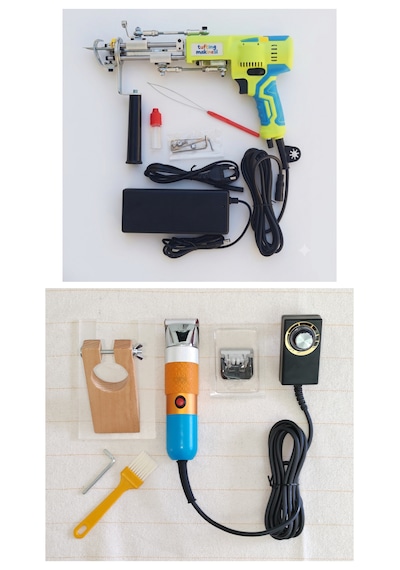 Ak-v Tufting Makinesi Mini Set Neon Yeşili Ak-v - Turuncu-mavi Tıraş Makinesi 245 (Neon Yeşili)