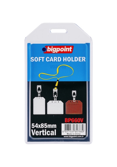 Bigpoint Kart Kabı Dikey Şeffaf 54x85mm X 5 Adet