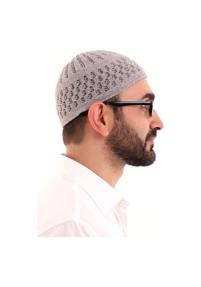 Kışlık Kadife Takke - Gri (554322604)