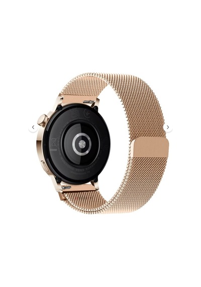Huawei Watch Gt3 Elegant / Gt2 42mm Uyumlu 20mm Manyetik Milanese Loop Metal Kordon Rose Gold
