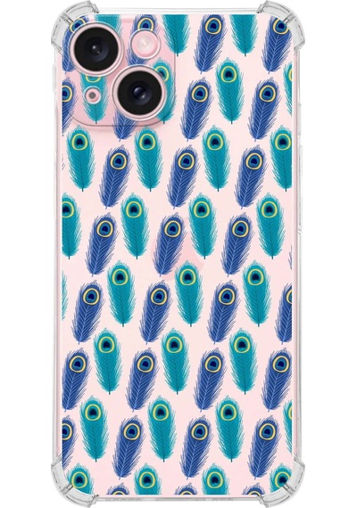 Printify Apple Uyumlu iPhone 15 Devil Eye 4 Şeffaf Köşe Ve Kamera Korumalı Korumalı Antişok Kılıf 0166d