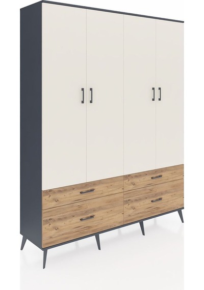 Hyperion Gardrop 10 Raflı 4 Çekmeceli 4 Kapaklı 176x44x221 Antrasit-aytaşı/çam Aytaşı/çam Hyperion Gardrop 10 Raflı 4 Çekmeceli 4 Kapaklı 176x44x221 Antrasit-aytaşı/çam Aytaşı/çam