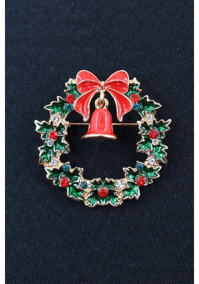 Noel Baba Çan Broş. Yılbaşı Çelenk Broş. Yılbaşı Çan Broş. Kadın Broş. Erkek Broş. Broş. Unisex Çok Renkli