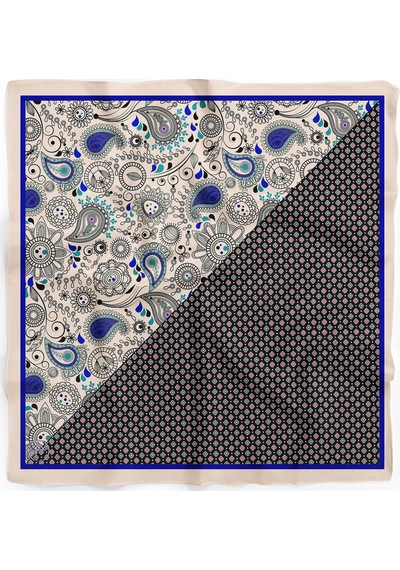 Çift Ruh Desen 55x55cm Bandana/fular Çok Renkli