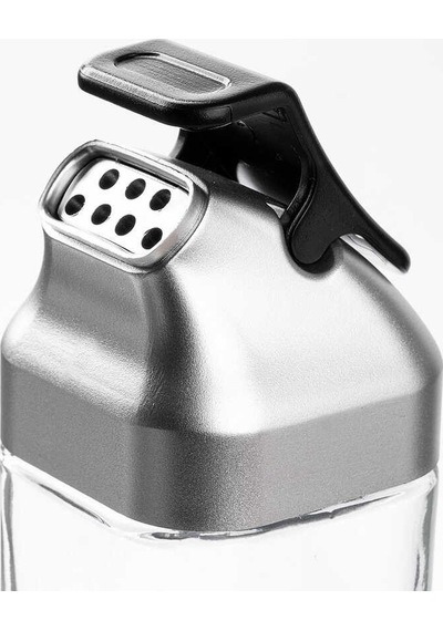 Tantitoni Metal Standlı 4lü Cam Sosluk Seti - Koruma Kapaklı 500ml/100ml Şeffaf