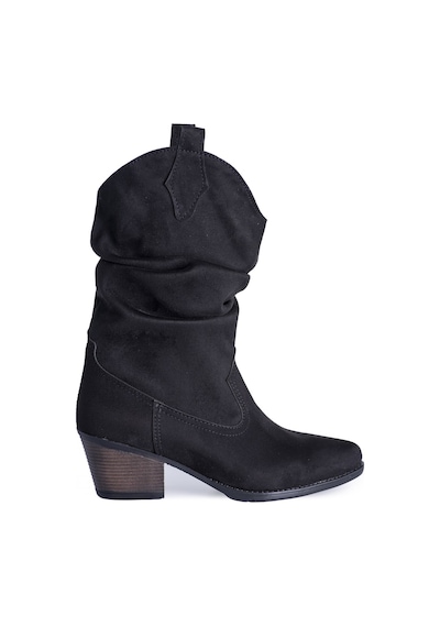 RASD SHOES KÖRÜKLÜ SİYAH WESTERN KADIN BOT Siyah