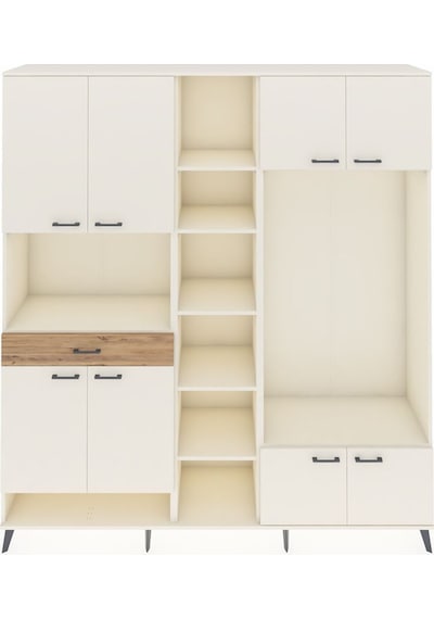 Hyperion Dolap 12 Raflı Tek Çekmeceli 8 Kapaklı 220x44x243 Aytaşı-aytaşı/çam Aytası/atlas Çam