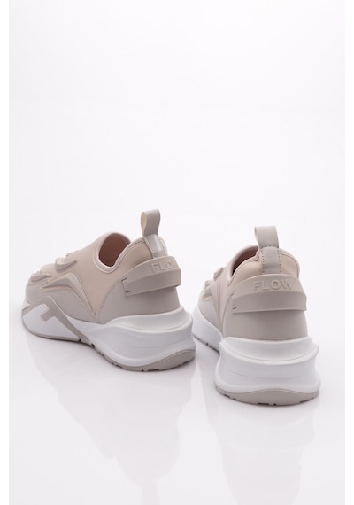 Dgn 0392 Kadin Arkasi Yazili Spor Ayakkabi 0392-2252-R146324 Gümüş