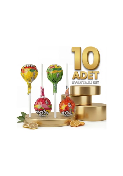 Afia Lolipop Meyve Aromalı Sert Şeker 10x10 Gr
