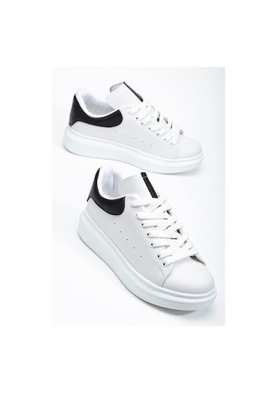 Fersatie Beyaz - Siyah Kadın Sneaker Günlük Ayakkabı Beyaz