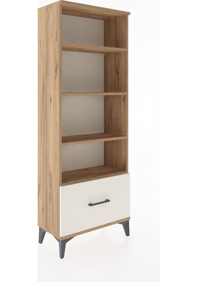 Arges Dolap 4 Raflı Tek Çekmeceli 60x30x163 Çam-aytaşı Atlas Çam