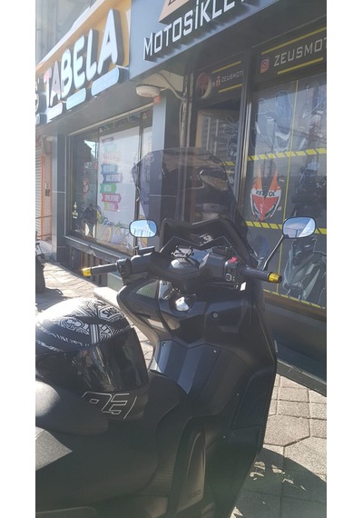 2015-18 Yamaha Tmax 530 Ön Uzun Cam Koyu Füme Zeus 58cm 4mm