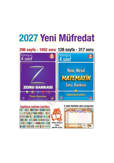 4. Sınıf 2027 Tüm Dersler Zoru Yeni Nesil Matematik Soru Bankası Seti Yeni Müfredat