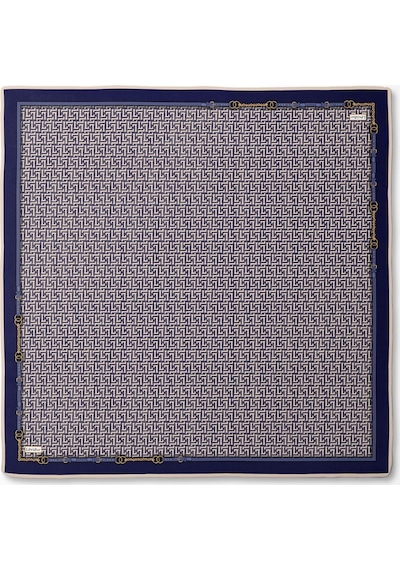 Levidor Twill İpek Eşarp-0940 Lacivert - Taş Rengi