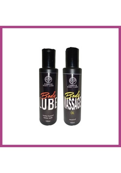Gees Global Cobeco Body Lube & Body Massage Oil Su Bazlı 100ml Ve Vücut Masaj Yağı Set 100ml Gbzs