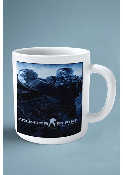 Counter Strike Cs 2 Csgo Oyun Baskılı Kupa Bardak Çift Taraflı Kişiye Özel Model 60 Çok Renkli