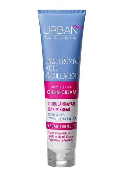 Urban Care Hyaluronik Asit & Kolajen Kuru Ve Cansız Saçlara Özel Durulanmayan Bakım Kremi 150 Ml- Vegan