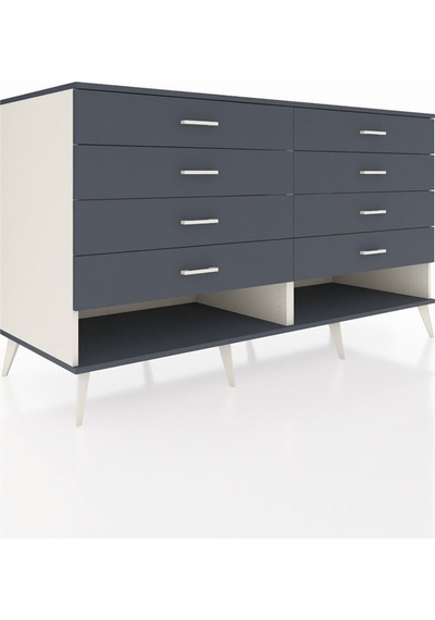 Kronos Konsol 8 Çekmeceli 176x59x99 Aytaşı-antrasit Aytaşı-antrasit