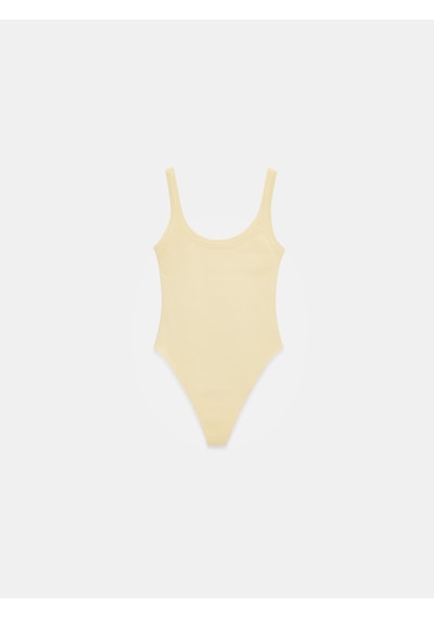 Dilvin 21053 Askılı Bodysuit-açık Sarı Açık Sarı