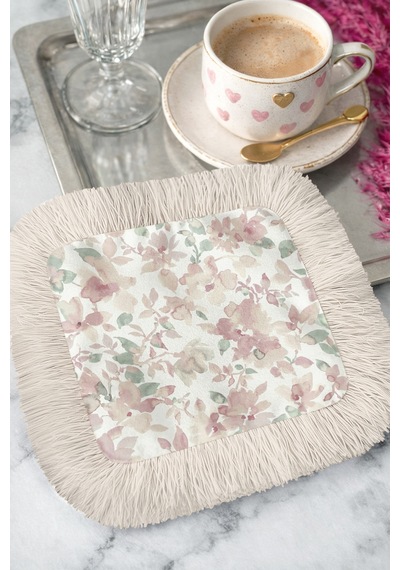 Romantik Çiçek Bahçesi Saçaklı Sunum Peçetesi - Pastel Vintage Bohem Pudra Kahve Yanı Sunum Mendili Okyanus Altın Sarısı Romantik Çiçek Bahçesi Saçaklı Sunum Peçetesi - Pastel Vintage Bohem Pudra Kahve Yanı Sunum Mendili Okyanus Altın Sarısı