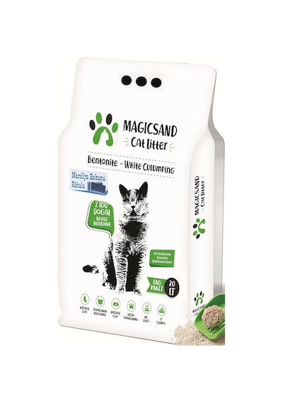 Magicsand Cat Litter Marsilya Sabun Kokulu Kalın Topaklaşan Bentonit Kedi Kumu 20 L
