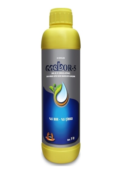 Mebor 5 Bor(B) Çinko(Zn) Sıvı Bitki Besin Maddeleri (1 Litre)