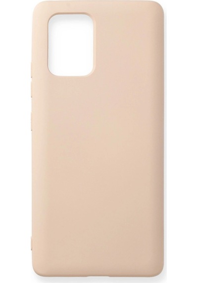 Samsung Galaxy A91 / S10 Lite Kılıf Nano İçi Kadife Silikon - Pudra