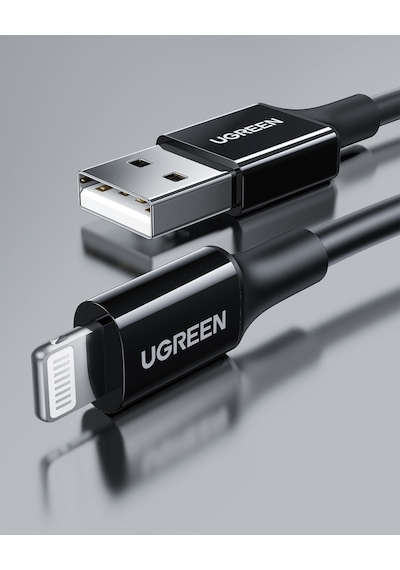 Ugreen Lightning - Usb-a Mfi Sertifikalı Apple iPhone Hızlı Şarj Kablosu, 2 M, Siyah, 80823