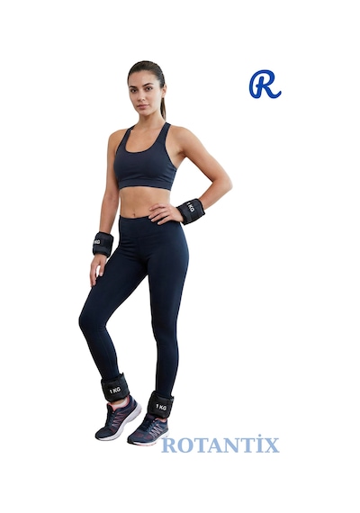 El Ve Ayak Bilek Ağırlığı 2x1 Kg Kum Torbası Korsesi Ağırlık Kas Güçlendirmek Pilates 1kg Siyah Set Diğer