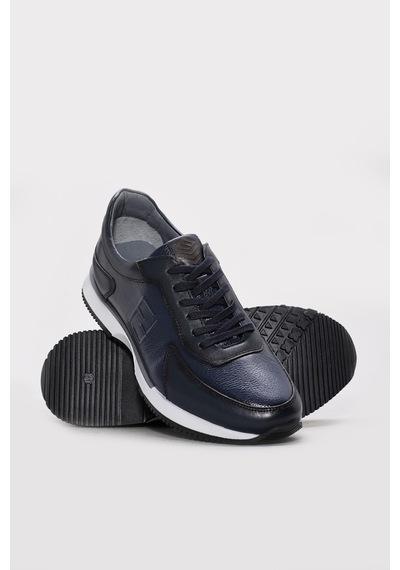 Fast Step Hakiki Deri Erkek Casual Ayakkabı 241ma1991 Lacivert