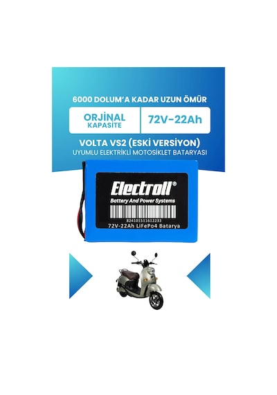 Volta Vs2 Eski Versiyon Uyumlu Batarya Standart Kapasite Lifepo4 72v 22ah Elektrikli Motorsiklet Bataryası
