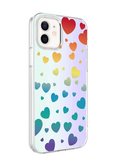 Zore İphone 12 Uyumlu Nvth M-blue Desenli Kılıf-heart No3