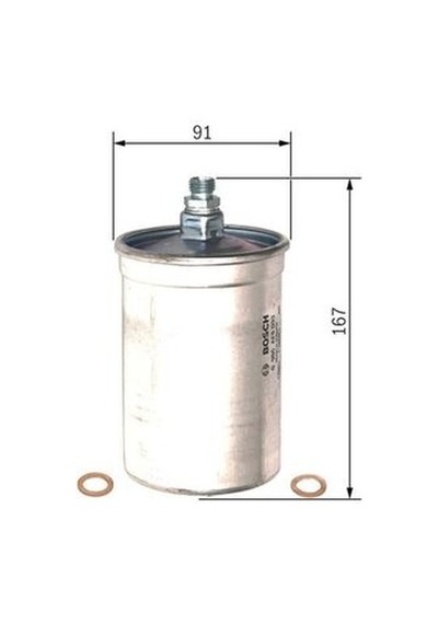 Bosch 0986af8093 Yakıt Filtresi Mercedes M102 M103 M104 M119 190 W201 W123 W124 W126 R129 W463 14778701
