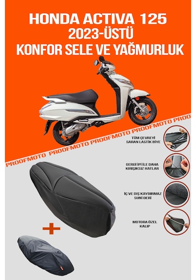 Honda Activa 2023 & Üstü Konfor Sele Ve Yağmurluk Kılıf