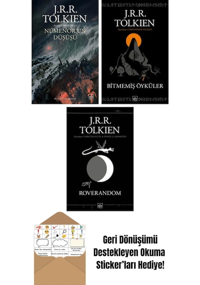 Númenor Un Düşüşü + Bitmemiş Öyküler + Roverandom Siyah Kapak