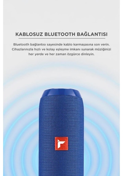 Bluetooth Hoparlör Kablosuz Taşınabilir Ses Bombası Tws Usb Tf D47 Kırmızı
