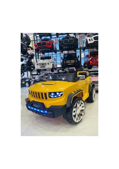 Büyük Jeep Akülü Araba 0-8 Yaş Sarı Sarı