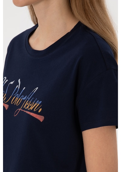 U.S. Polo Assn. Kadın Lacivert Bisiklet Yaka Tişört 50299735-VR033