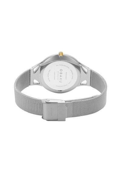 Obaku Denmark V302lxcwmc Quartz Çelik Hasır Gri Safir Cam 32 Mm Kadın Kol Saati Gri