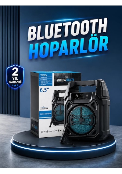 Hepsi 15w Güçlü Ses Çıkışlı Bluetooth Hoparlör Fm Radyo Ve Mikrofon Destekli Najmaddin